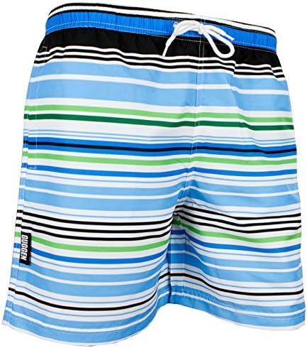 GUGGEN Men's Swimming Trunks Out Of High-Tec Material Swim Shorts Bathing Drawers Bathers Slip Striped *High Quality Print* Colour Striped M