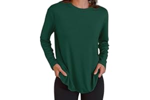 OYIGELZ Langarmshirt Damen Rundhals Locker Oberteile Herbst Casual Shirts Streetwear