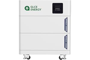 GLCE Energy 51.2V 200Ah Stapelbare LiFePO4 Batterie mit 5kW Wechselrichter, Power Station 10.24kWh, Lithium Batterie für Solarspeichersystem/RV/Energiespeichersystem für Home/Off-Grid