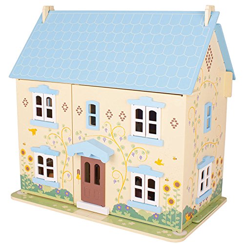 Bigjigs Toys Heritage Playset Sunflower Cottage - Wooden Doll House