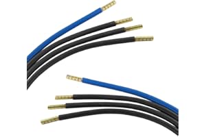 Xenterio Zählerschrank-/Elektroverteilung-Verdrahtungssatz, 36cm, 4x10mm², 3x schwarz / 1x blau, beidseitig mit 18mm langen Aderendhülsen