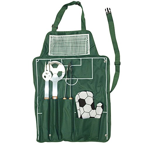 Grillset mit Grillschürze 'Fussball'