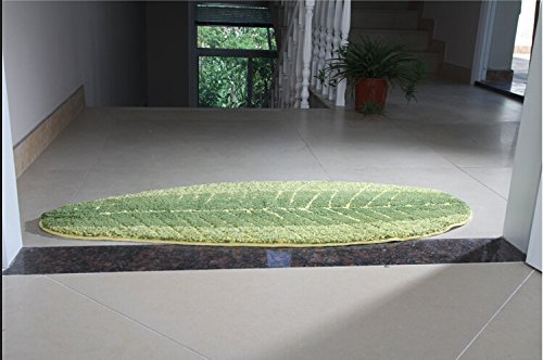 Luxbon Grün Blatt Form 70×140 cm Teppiche Stopp Antirutschmatte Teppichunterlage Fussmatte Stufenmatten Treppenmatten Badematte Wohnzimmer, Schlafzimmer, Badezimmer, Küche, Esszimmer, Spielzimmer, Kinderzimmer, Arbeitszimmer, Wintergarten, Waschraum, Flur/Diele, Veranda, Garage/Werkzeugkeller, Terrasse, Gaestezimmer - 9
