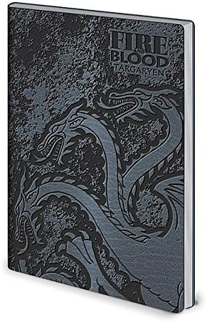 Game of Thrones Notebook Targaryen Fire & Blood Official Black Flexi Cover A5 One Size