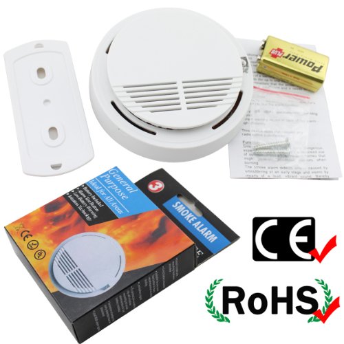 Hengda® Rauchmelder Feuermelder Kohlenmonoxid Alarm CE RoHS nach EN Batterie Gasmelder (10 Stück) - 2