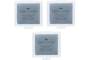 FABER-CASTELL Lot de 3 Gommes modélable mie de pain Art Eraser grise
