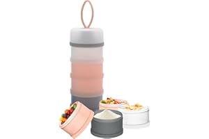 Gusengo Poudre Lait Portable, 4 Couches Boîte Doseuse Lait Poudre, Distributeur Lait en Poudre pour Bébé, Doseur Lait Bébé Portable pour Voyage Et Maison