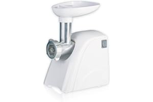 Adler AD 4803 Picadora Carne Eléctrica, Embutidora Salchichas, 3 Discos Corte, Engranaje Metálico, Función Inversa, 2000W