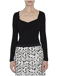 Morgan - Jersey de punto de manga 3/4 con cuello barco para mujer