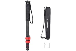 Koolehaoda Carbon Fiber Photography Monopod - 65" Lightweight & Compact Travel Monopod for DSLR, Canon, Nikon, Sony Video Camcorder, Easy to Carry
