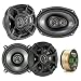 2 Pair Car Speaker Package Of 2x Kicker CSC54 450-Watt 5-1/4" Inch 2-Way Black Coaxial Speakers + 2x CSC6934 900W 6x9" CS Series 3-Way Speakers - Bundle Combo With Enrock 50 Foot 14 Gauge Speaker Wire RS.32889.00