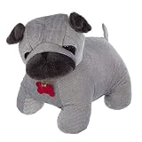 Medidas: 24x20x10cm Dream Hogar Sujetapuertas Tope Puerta Peluche Bulldog Gris 24x20x10cm