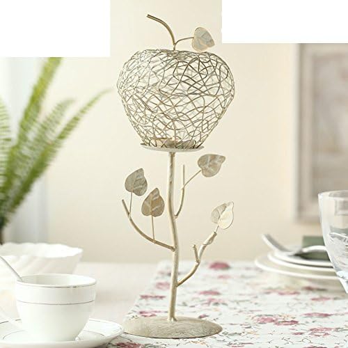 European creative wrought iron candle holder Brush Golden Apple candle holder Christmas Eve candle-lit romantic dinner candle-large