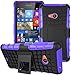 Produktbild Rüstung Serie Schutzhülle Microsoft Nokia Lumia 535 Hülle [Schwarz+Lila],Outdoor ISENPENK Hohe Qualität Schutzhülle Muster Schutz Handy Hülle Case Back Cover Tasche Mit Ständer