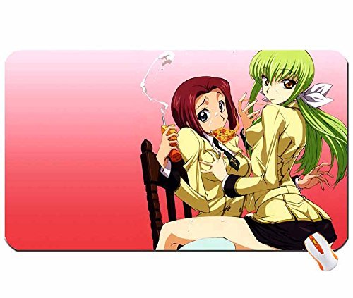 Anime code geass school uniforms pizza yuri green hair stadtfeld kallen cc anime anime girls 1920x120 big mouse pad computer mousepad Dimensions: 23.6 x 13.8 x 0.2