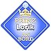 Produktbild Prinz Lorik An Bord mit Krone Personalisierte Autokennzeichen Neues Baby Junge / Kind Geschenk / Präsentieren / Baby on Board / Autoschild …