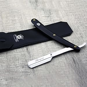 Men's Black Shaver/Barber Style Cut Throat Razor (Blades Not Inclued) With Leather Pouch.Perfect Razor For All Kind Of… - Image 4