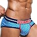 Produktbild URSING Herren Reizwäsche Unterwäsche Kurze Hose Unterhose Star Drucke Weiche Baumwolle Briefs Höschen Sexy Shorts Underpants Boxershorts Neuheit Hipster Boxer Badehose Mode Trunks (M, Blau)