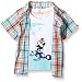 Pumpkin Patch Baby-Boys Mock Toucan Check Plain Shirt, Blue (Anchor Blue), 6-12 Months