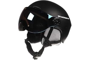 ZOLITIME 2-en-1 visière Ski Casque de Snowboard détachable Masque Anti-buée Anti-UV Anti-UV intégré Bouclier de Masque de Faible Poids Adultes Hommes Femmes