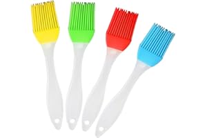 THETAG Pinceau de Cuisine, Yuanzi Pinceau Pâtisserie en Silicone Résistant Haute Température Baking Cooking Brosse pour Barbecue Gâteaux Cuisson (4 Pack)