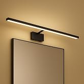 Kanarya 40 cm 8W LED Ayna &amp; Resim Apliği Siyah | 4200K G&uuml;n Işığı, 720 L&uuml;men, IP45 Su Korumalı, 64W Eşdeğer, A&ccedil;ma/Kapama Anaht