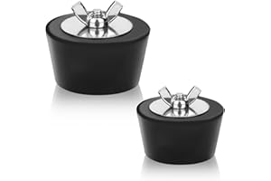 XIHIRCD 2szt Zimowe Zatyczki do Basenu 38mm i 51mm, Zimowa Zatyczka do Skimmera Basenowego ze Sruba Stali Nierdzewnej Odporna na Zimno Gumowa Zatyczka do Rury Spustowej Basenu do Basenem Intex