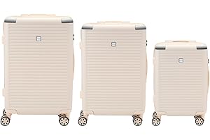 Convector Set 3 Trolley Da Viaggio, Valigie Rigide in Tre Dimensioni Con Ruote Girevoli a 360°, Lucchetto TSA e Struttura in ABS Doppio Strato, Antigraffio e Antiurto