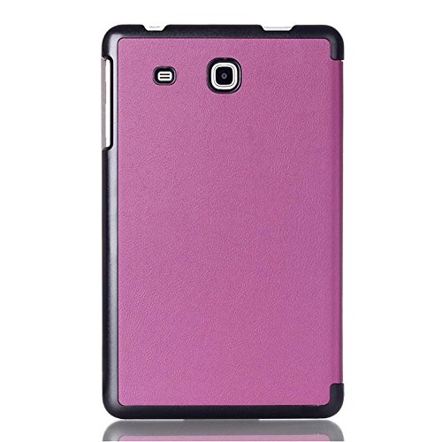 Lederhülle für Samsung Tab A T280 – PU Leder Flip Case Cover Folio Schutzhülle für Samsung Galaxy Tab A (2016) 17,8 cm (7 Zoll) SM-T280 Leder Tasche Hülle Skin Schale (Lila) - 3