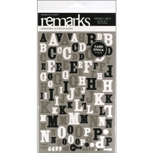 Preisvergleich Produktbild American Crafts Remarks Karton-Aufkleber, Smokey Joe's Neutral 1