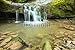 Produktbild Leinwand-Bild 50 x 30 cm: "Wasserfall mit felsen in der eifel eifelsteig", Bild auf Leinwand
