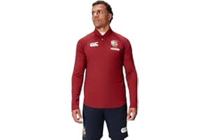 Canterbury Męski top brytyjski i irlandzki Lions Everest 1-warstwowy, czerwona dalia, rozmiar M