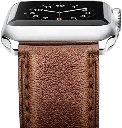 Benuo Apple Watch Series 3 Band, [Vintage Series] Premium Genuine Leather Strap with Solid Metal Buckle, Adapter for iWatch Series 3/2/1/Edition/Sport 42mm (Dark Brown)