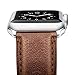 Produktbild Benuo für Apple Watch Armband 42mm Leder und Edelstahl iWatch Armband 42mm für Apple Watch Series 3/2/1 Armband und Edition Sport Nike+ 3 Cellular Dunkelbraun