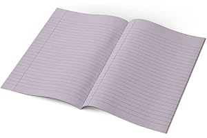 The Dyslexia Shop A4 Lined Paper Exercise Book, 48-Pages 10mm Note Books A4 Lined Visual Stress Aid, Dyslexia Friendly Tinted Paper Ideal for Classroom, Office, Home - 9 Colours