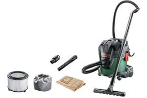 Bosch Aspirador en seco y húmedo UniversalVac 15 en set con cinco bolsas de filtro de papel (1000 vatios, 15 litros de volumen de depósito, en caja)