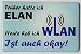 Produktbild Kühlschrankmagnet mit 3D-Aufkleber ca. 87 x 56 mm - lustiger Spruch: "Früher hatte ich ELAN. ...“