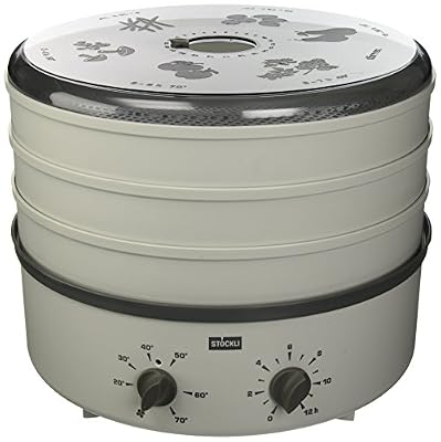 Stockli Dörrex - Déshydrateur Alimentaire Stöckli - Blanc - 3 grilles plastiques - Minuteur