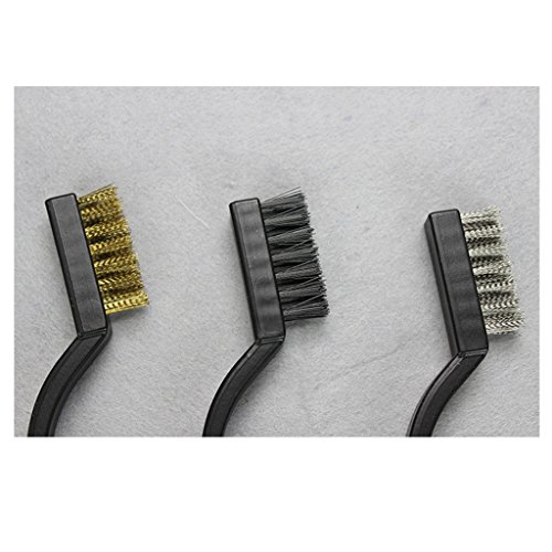 EHAO 3Pcs Drahtbürsten-Set (Nylon, Messing, Edelstahl) - 2