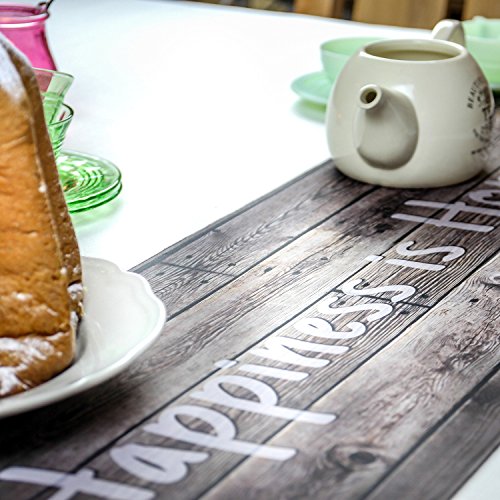 trivetrunner: Untersetzer und Tischläufer – Deko Küche Tisch Décor schützt Arbeitsplatten und Oberflächen vor heißen Teller, Töpfe und Geschirr, rutschsicher, Holz rustikales Design - 9