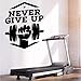 Produktbild Wmbz Vinyl Wandtattoo Fitnessstudio Fitness Geben Sie niemals Motivation Words Aufkleber 47X56Cm auf