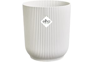 Elho Vibes Fold Orchid High 12,5cm - Orchid Pot Indoor - Pots de Fleurs Intérieur - Plastique 100% recyclé - Blanc/Blanc Soie
