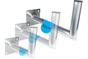 SCHWAIGER 5156 Support Parabole Satellite Antenne Satellite Installation Satellite Parabole Sat Support Mural avec équerre en Aluminium Distance au Mur 45cm