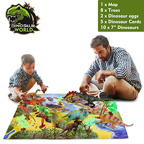 ARANEE Dinosauro Giocattolo Set 26 PCS Pupazzetti di Creature Preistoriche Educativo Realistico Dinosauri Modello per Bambini
