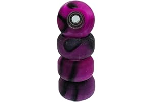 LEEFAI Pro Fingerboard Wheels (Räder) -Swirl Color Handmade Mini Finger Skateboard Wheels (Rollen) for Indoor Fingerboarding-Measure 7.5 * 4.5 mm(Purple)