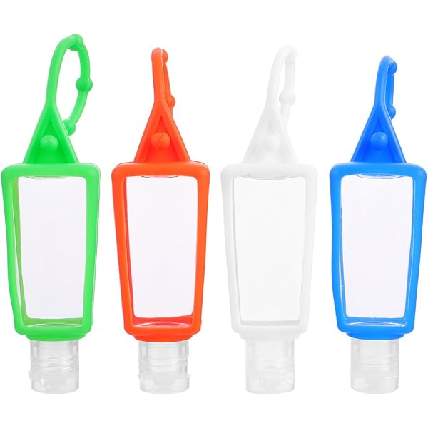 Nachfüllbare Reiseflasche Für Handdesinfektionsmittel – Erdbeer-Design, Mit Silikonhülle & Schlüsselanhänger