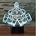 Produktbild Hantel Fitness 3D Nachtlicht Schlafzimmer Led Tabelle 3D Lampe 7 Farbwechsel Sichtlampe Beleuchtung Usb Led Kinder Lampe