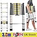 Produktbild autofather 3,8 m 12,5 ft Verlängerung Leiter Mehrzweck Teleskop Stil Climb 13 Stufen Leiter für Innen-Außeneinsatz Sicher Gummifüße Leichtes tragbar Kit, UK Lager