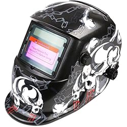 FIXKIT Masque de Soudage Electrique de Lumière Variable Automatique Energie Solaire Grand champ de vision-Applications MIG/MAG/TIG/Rectification/Soudage à l'arc/Découpage au Plasma-Certifié CE/RoHS