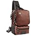 Produktbild Tecquark Herren Vintage Umhängetasche Messenger Schultaschen PU-Leder Retro Tasche für Reisetasche Sport Reisetaschen Militär Lässige Reisetasche Strandtasche Schultertasche